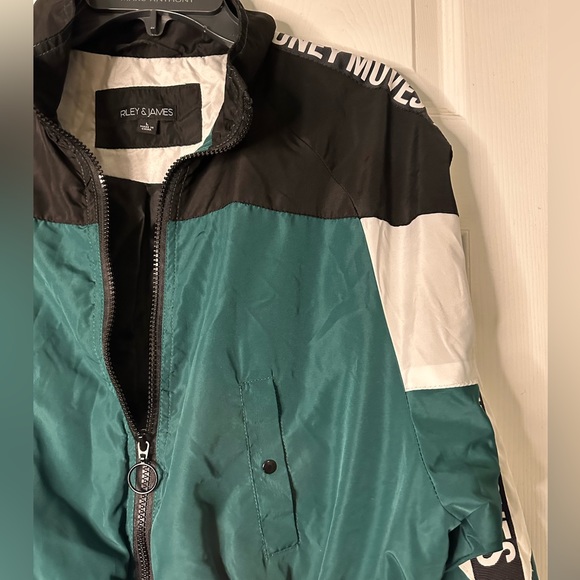 Riley & Jame “Money Maker” Lightweight Rain Bomber Jacket, size Large - Picture 4 of 13